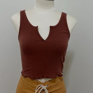 Billabong Cropped Brown Tank
